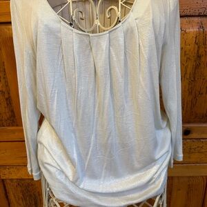 GAP Silver shimmery long sleeve T